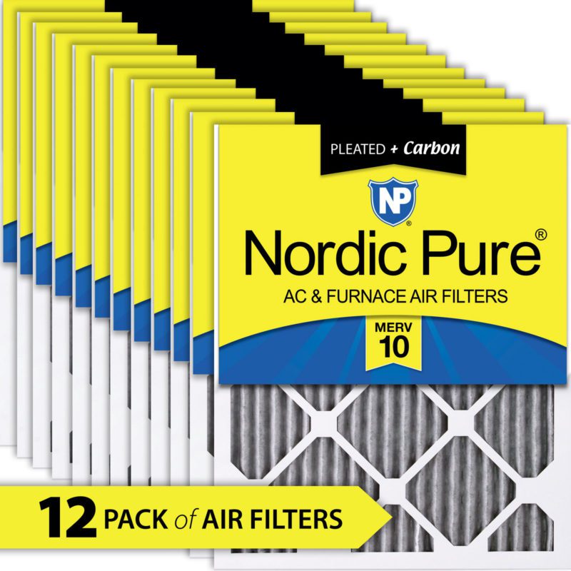 Home Furnace Air Filter 11 1/4x19 1/4x1 MERV 10 P + Carbon HVAC AC