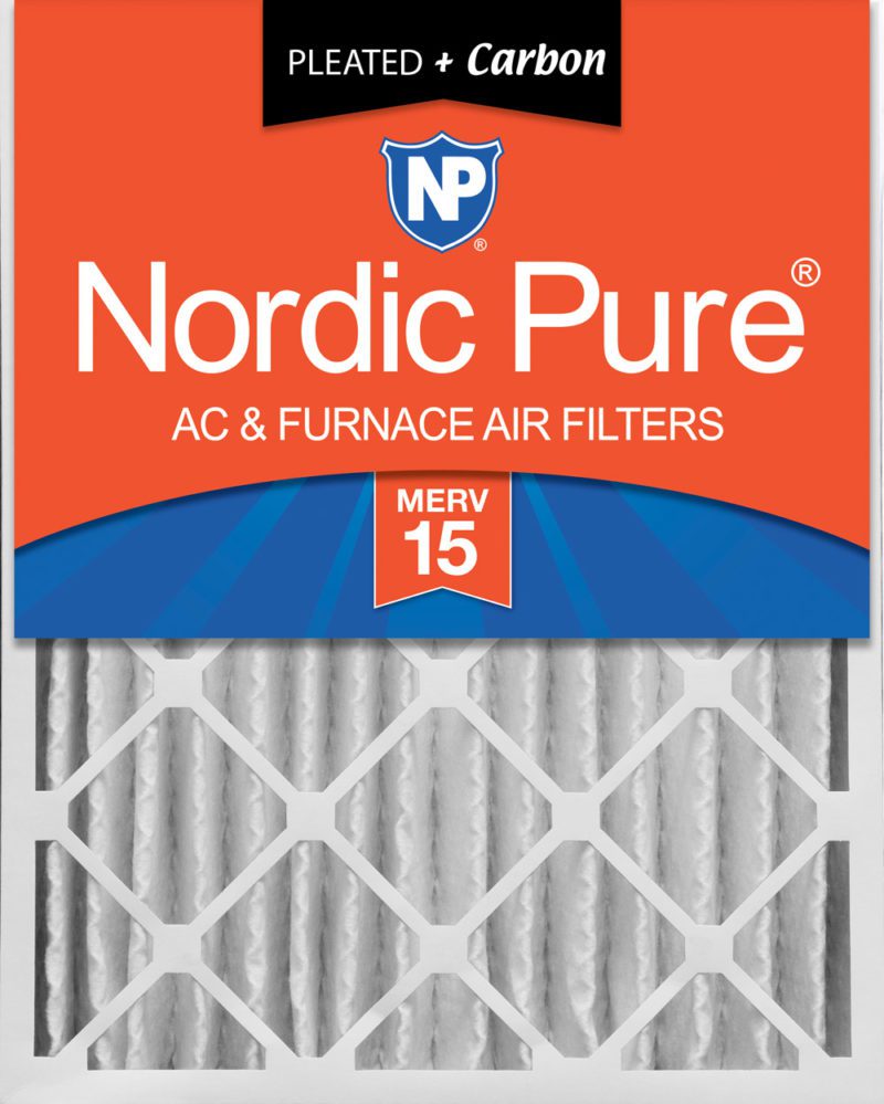 Home Furnace Air Filter 16x25x4 MERV 15 + Carbon HVAC AC Replacement