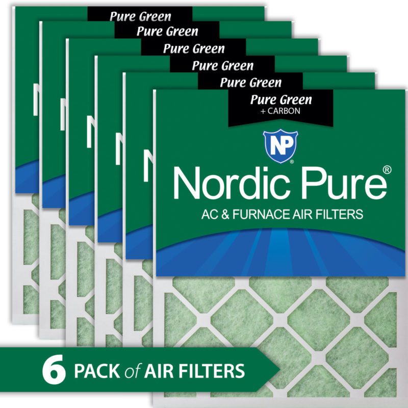 Home Furnace Air Filter 16x30x1 Pure Green + Carbon HVAC AC Replacement