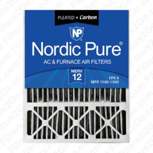 10x10x1 Furnace Air Filters MERV 3 Pleated Plus Carbon