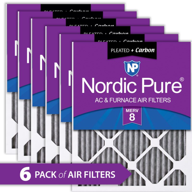 Nordic Pure 19_1/4x21_1/4x1 Exact MERV 8 Pleated AC Furnace Air Filters 1 Pack