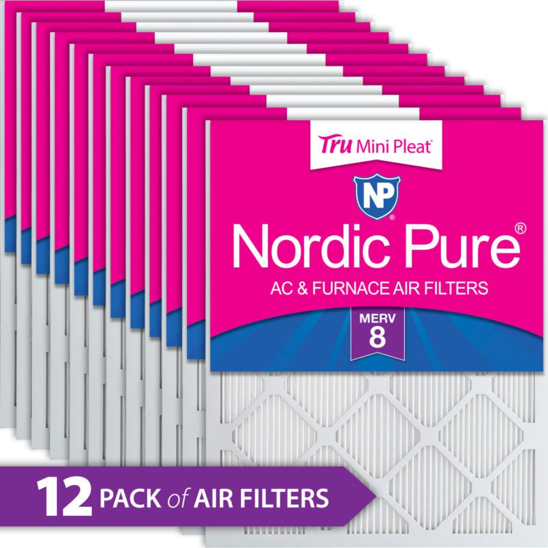 Nordic Pure 14x20x1 MERV 12 Tru Mini Pleat AC Furnace Air Filters 2 Pack 