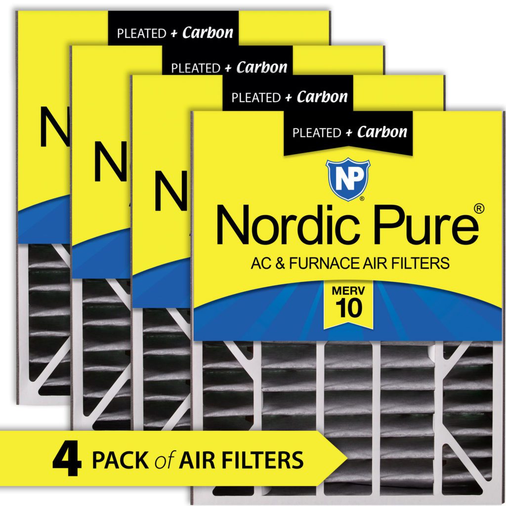 Home Furnace Air Filter 20x25x5 AB MERV 10 P + Carbon HVAC AC Replacement