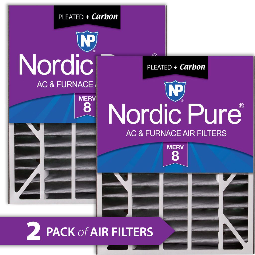 Home Furnace Air Filter 20x25x5 AB MERV 8 P + Carbon HVAC AC Replacement
