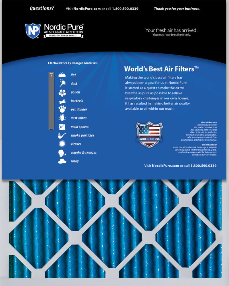 Home Furnace Air Filter 17 1/2x21x1 MERV 7 HVAC AC Replacement